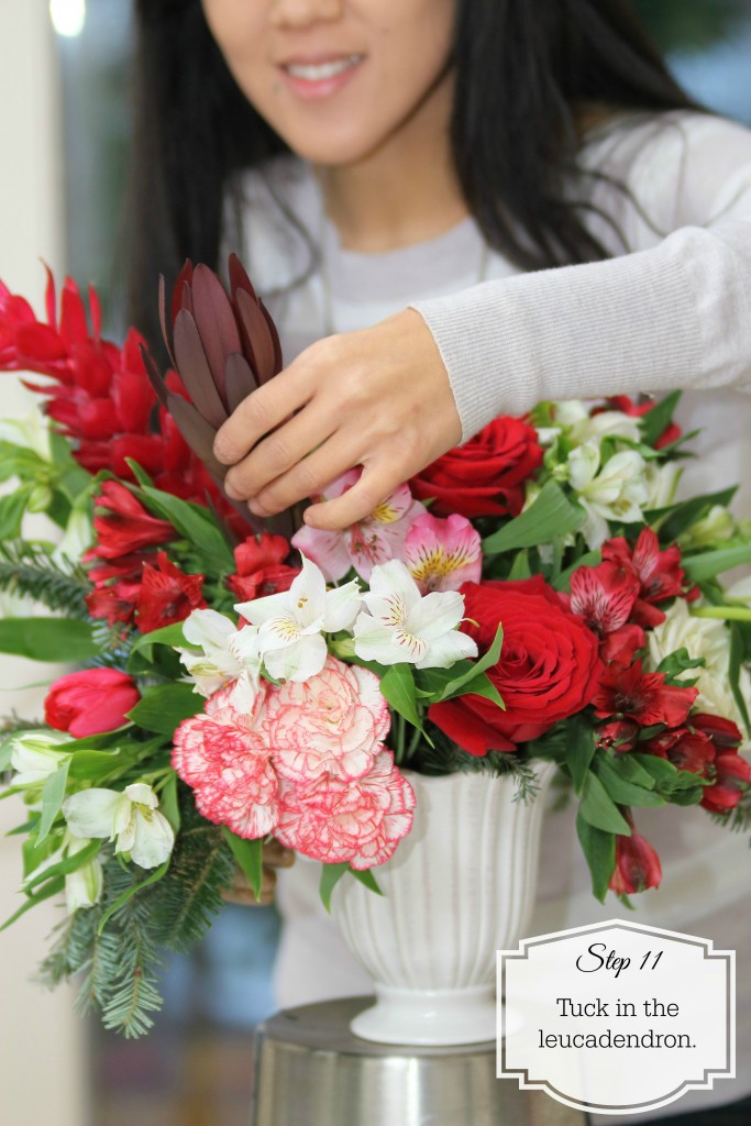 Grand Rapids Wedding Planner and Floral Designer - DIY Christmas Holiday Flower Arrangement Centerpiece - Step 11