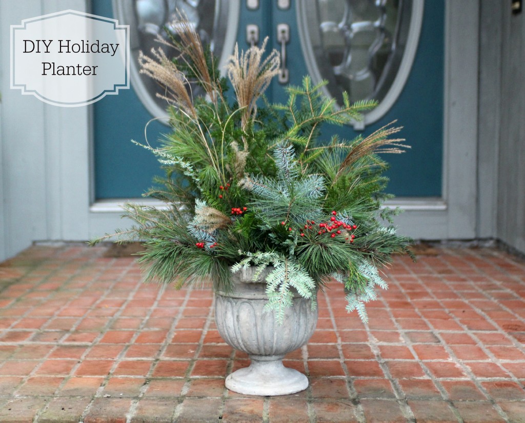 Grand Rapids Wedding Planner and Floral Designer - DIY Holiday Planter - Christmas evergreen and berry planter or urn