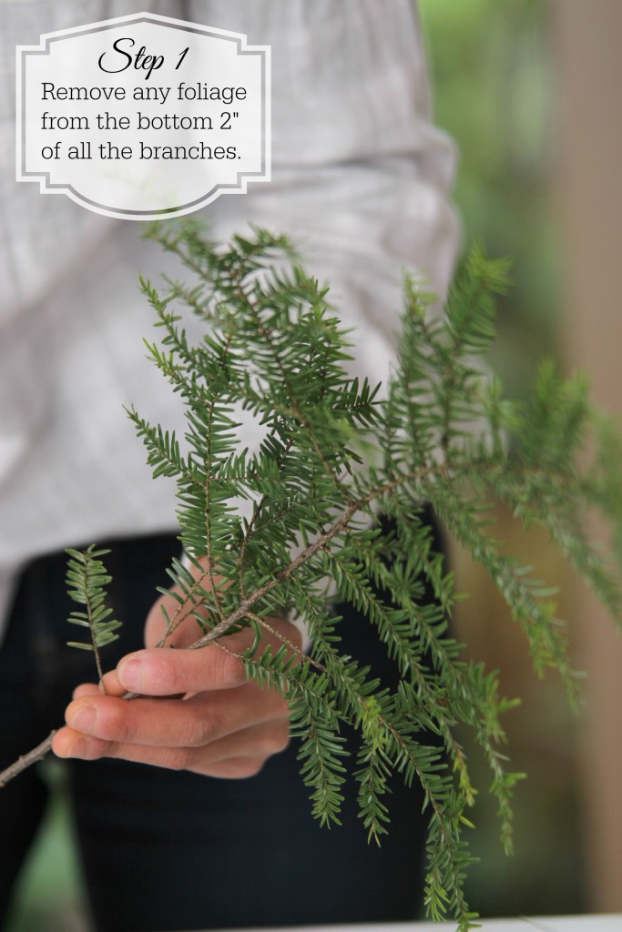 Grand Rapids Wedding Planner and Floral Designer - DIY Holiday Planter - Christmas evergreen and berry planter or urn - Step 1