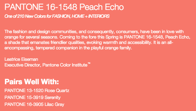 Grand Rapids Wedding Planner and Floral Designer - Pantone's colors for Spring 2016 - Peach Echo 16-1548