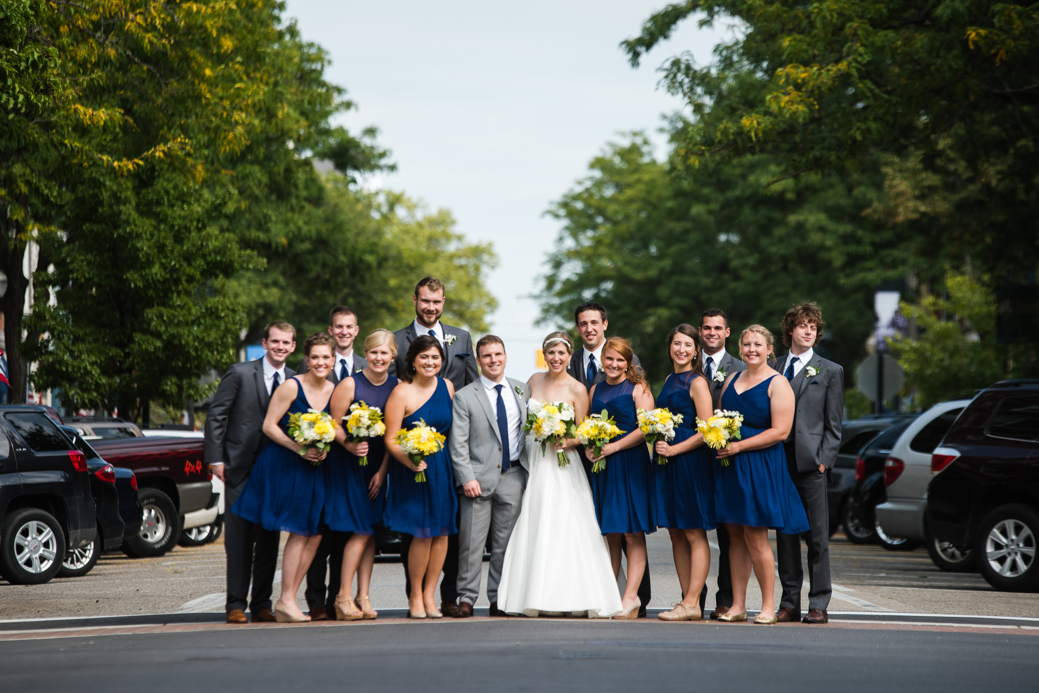 JS Weddings and Events Grand Rapids Wedding Planner and Floral Designer - Navy Blue and Yellow, Classic and Natural Wedding at Baker Events Holland