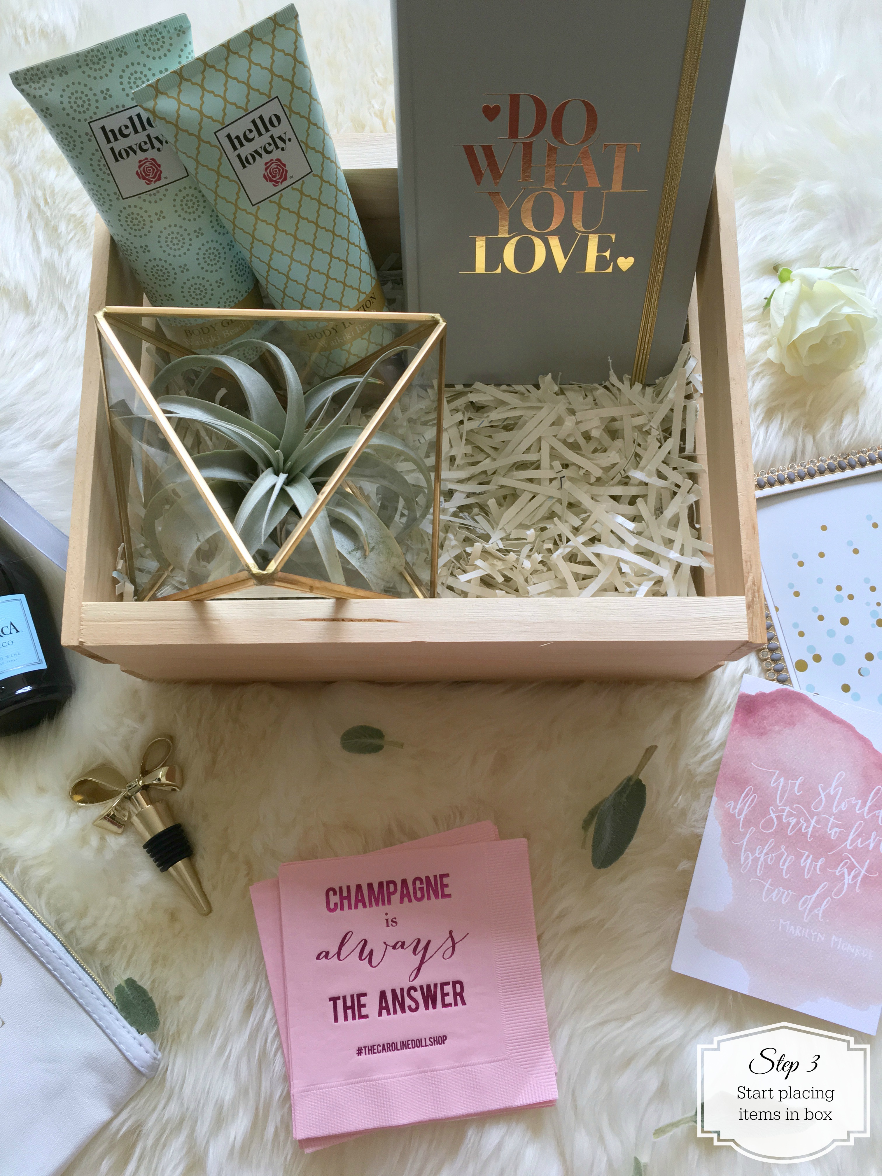 JS Weddings and Events Grand Rapids Wedding Planner and Floral Designer - DIY Bridesmaid Gift Box